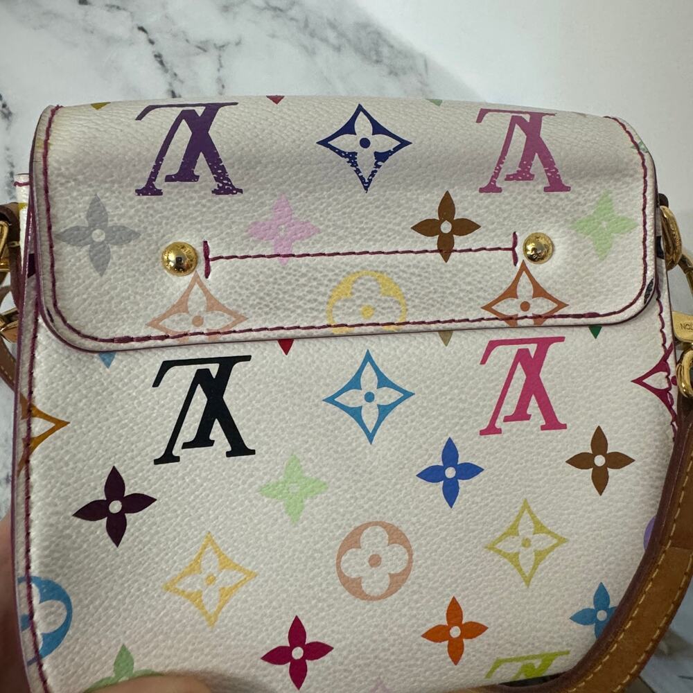 Louis Vuitton Multicolor Heartbreaker Bag Monogram Crossbody Vintage White LV - Picture 10 of 16